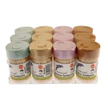 Bamboo Toothpicks 400pcs 1.6mm In Cylinder 