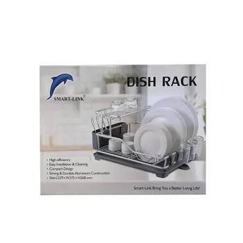 Aluminium Dish Rack With Plastic Tray 52.9x37.5x26.8cm