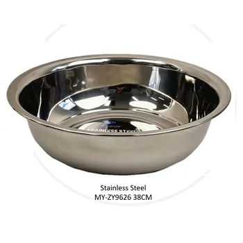38cm Stainless Steel Basin Dia33.5x37x12cm