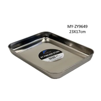 Stainless Steel Rectangular Plate 23x17x2.5cm