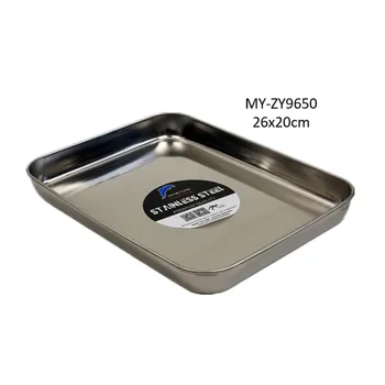 Stainless Steel Rectangular Plate 26x20x2.5cm