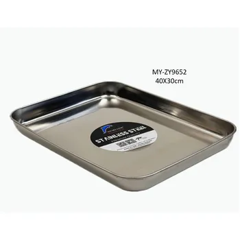 Stainless Steel Rectangular Plate 40x30x2.5cm