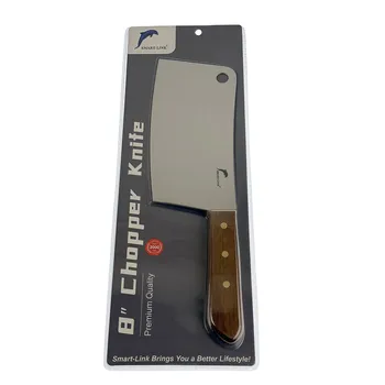 8" Stainless Steel Chopper Knife-Wooden Handle 33.3x9.6x1.8cm