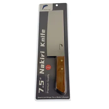 7.5" Stainless Steel Nakiri Knife-Wooden Handle 31.2x6.0x1.4cm