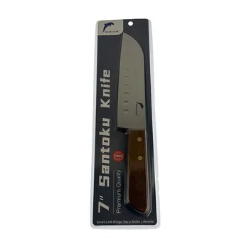 7" Stainless Steel Santoku Knife-Wooden Handle 30.2x4.4x1.4cm