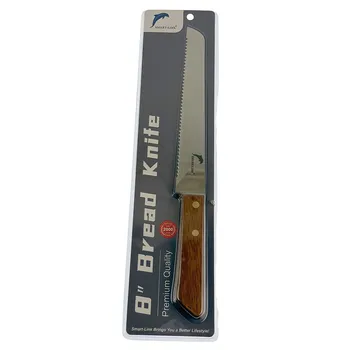 8" Stainless Steel Bread Knife-Wooden Handle 31.6x3.0x1.3cm