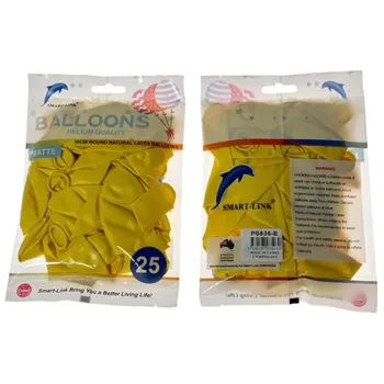 25pc Matte Latex Balloon-Yellow 30CM
