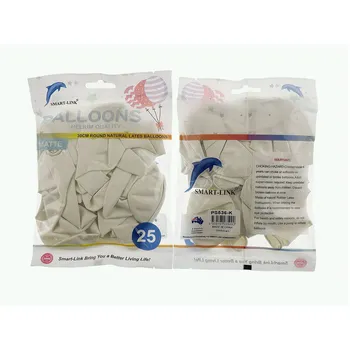 25pc Matte Latex Balloon-White 30CM