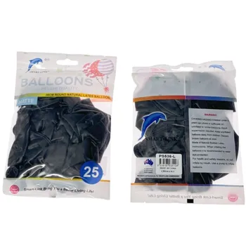 25pc Matte Latex Balloon-Black 30CM