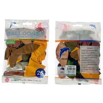 25pc Retro Latex Balloon-Assorted Colour