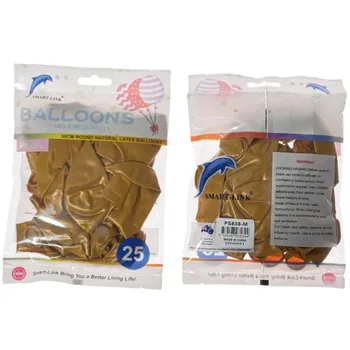 25pc Pearl Latex Balloon-Gold 30CM