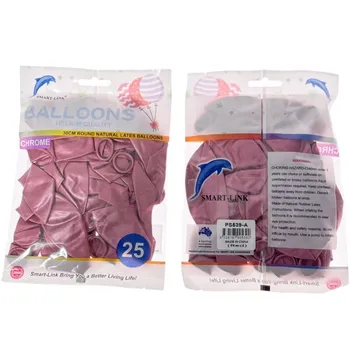 25pc Chrome Latex Balloon-Red 30CM