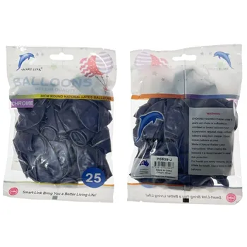 25pc Chrome Latex Balloon-Night Blue 30CM
