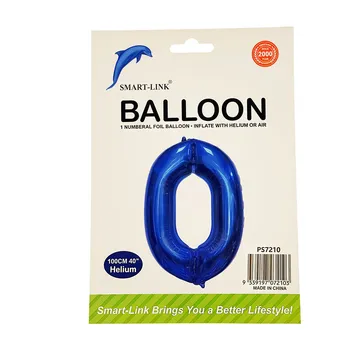 100cm Giant Foil Number Balloon-Blue Number 0