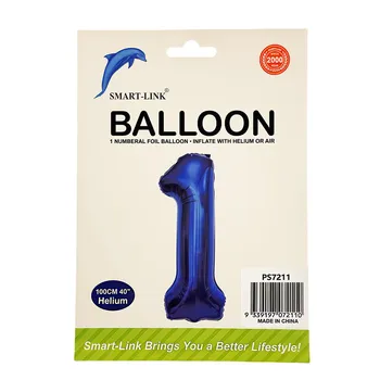 100cm Giant Foil Number Balloon-Blue Number 1