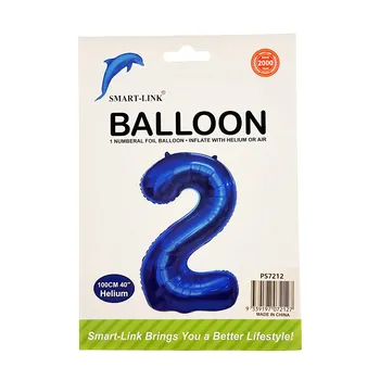 100cm Giant Foil Number Balloon-Blue Number 2