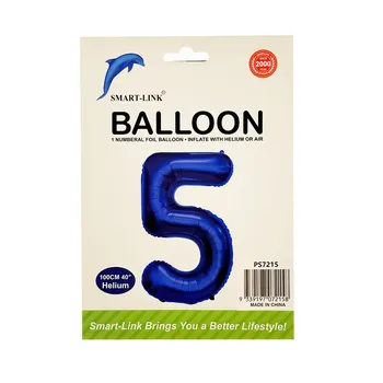 100cm Giant Foil Number Balloon-Blue Number 5
