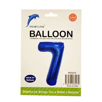 100cm Giant Foil Number Balloon-Blue Number 7