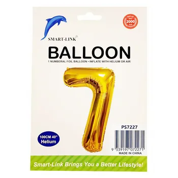 100cm Giant Foil Number Balloon-Gold Number 7