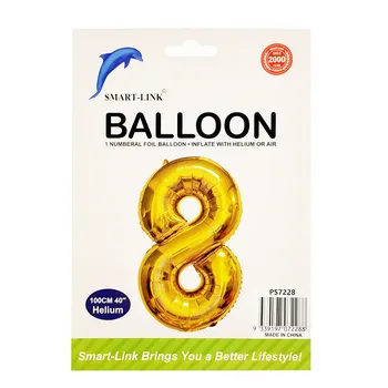 100cm Giant Foil Number Balloon-Gold Number 8