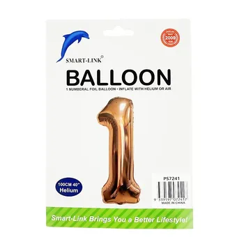 100cm Giant Foil Number Balloon-Rose Gold Number 1