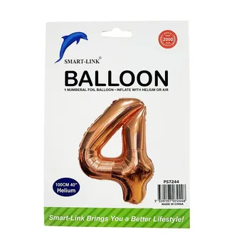 100cm Giant Foil Number Balloon-Rose Gold Number 4