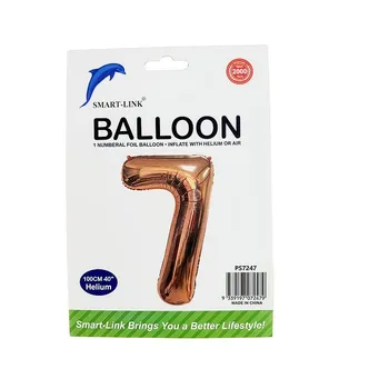 100cm Giant Foil Number Balloon-Rose Gold Number 7