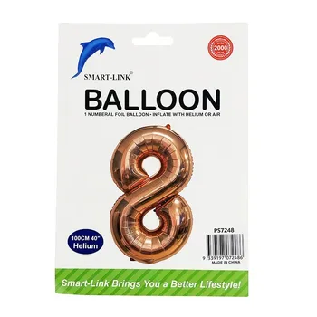 100cm Giant Foil Number Balloon-Rose Gold Number 8