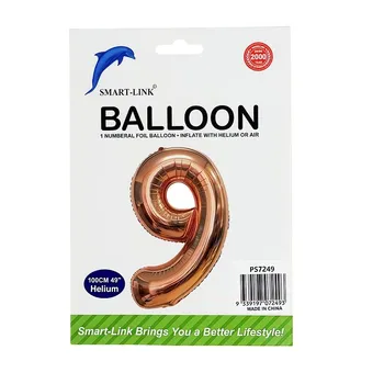 100cm Giant Foil Number Balloon-Rose Gold Number 9
