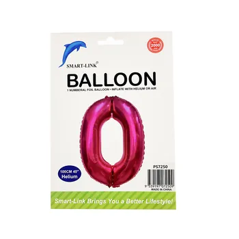 100cm Giant Foil Number Balloon-Pink Number 0