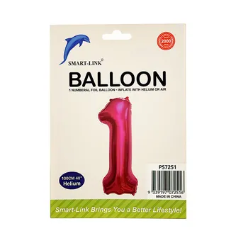 100cm Giant Foil Number Balloon-Pink Number 1