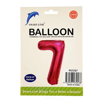 100cm Giant Foil Number Balloon-Pink Number 7