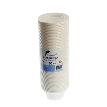 50pk Round Sugarcane Sauce Cup 2oz Dia6x3cm