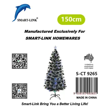 Christmas Tree With Coloured LED Lights & Snow-150cm