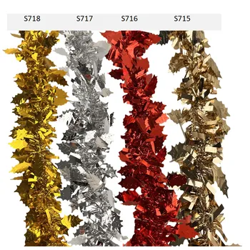 Christmas Tinsel Holy Leaves-Champagne 11x200cm