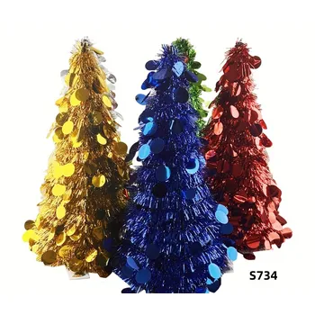 Christmas Tinsel Tree 46cm-Assorted Colour