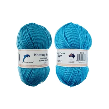 100% Acrylic Knitting Yarn 8 Ply 100g-Blue