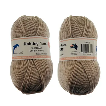 100% Acrylic Knitting Yarn 8 Ply 100g-Stone