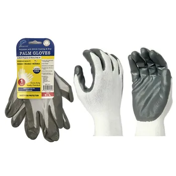 Polyester & Nitrile Palm Gloves SIZE: 9/L 