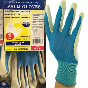 Nylon & Nitrile Coating Palm Gloves SIZE: 9/ L 