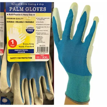 Nylon & Nitrile Palm Gloves SIZE: 11/ XXL 