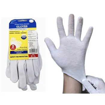 2 Pairs Knitted Cotton Blended Gloves SIZE: 9/L  