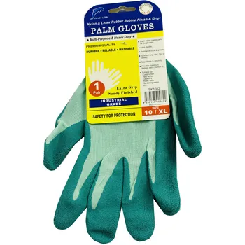 Nylon Latex Rubber Palm Gloves SIZE: 10/ XL 