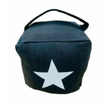 Dice Shape Square Star Design Fabric Door Stopper 13x13x13cm