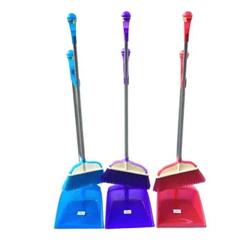 Broom & Dustpan Set-Transparent Colour 