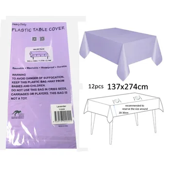 54x108' Plastic Table Cover-Lavender 