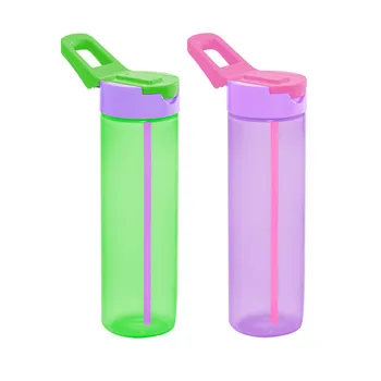 Plastic Sports Bottle With Straw 730cc Mixed Colour