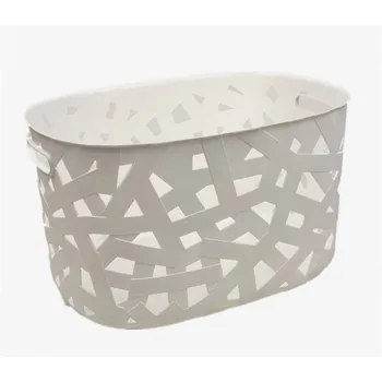 Plastic Oval Basket White 39x29x24cm 