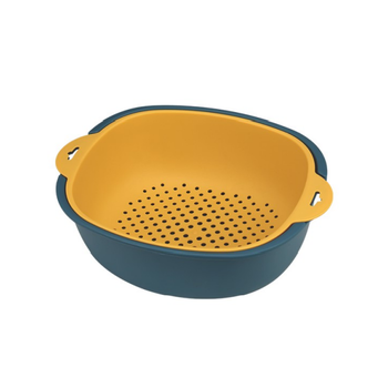 2pc Plastic Oval Colander Set 33.5x24.5x10.6cm 