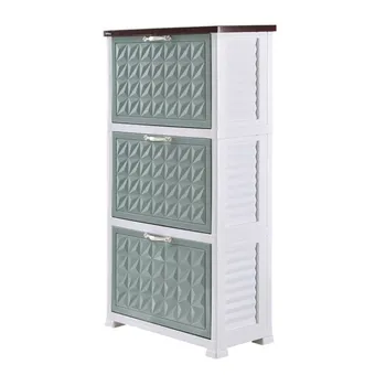 Wooden Top 3 Drawer Shoe Cabinet 68x31x120cm 